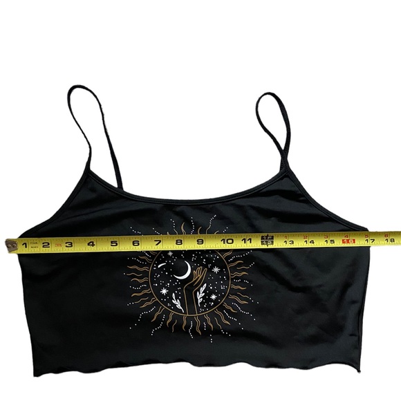 Sun, Moon and Hand Tank Crop Top Size Large - Picture 5 of 9
